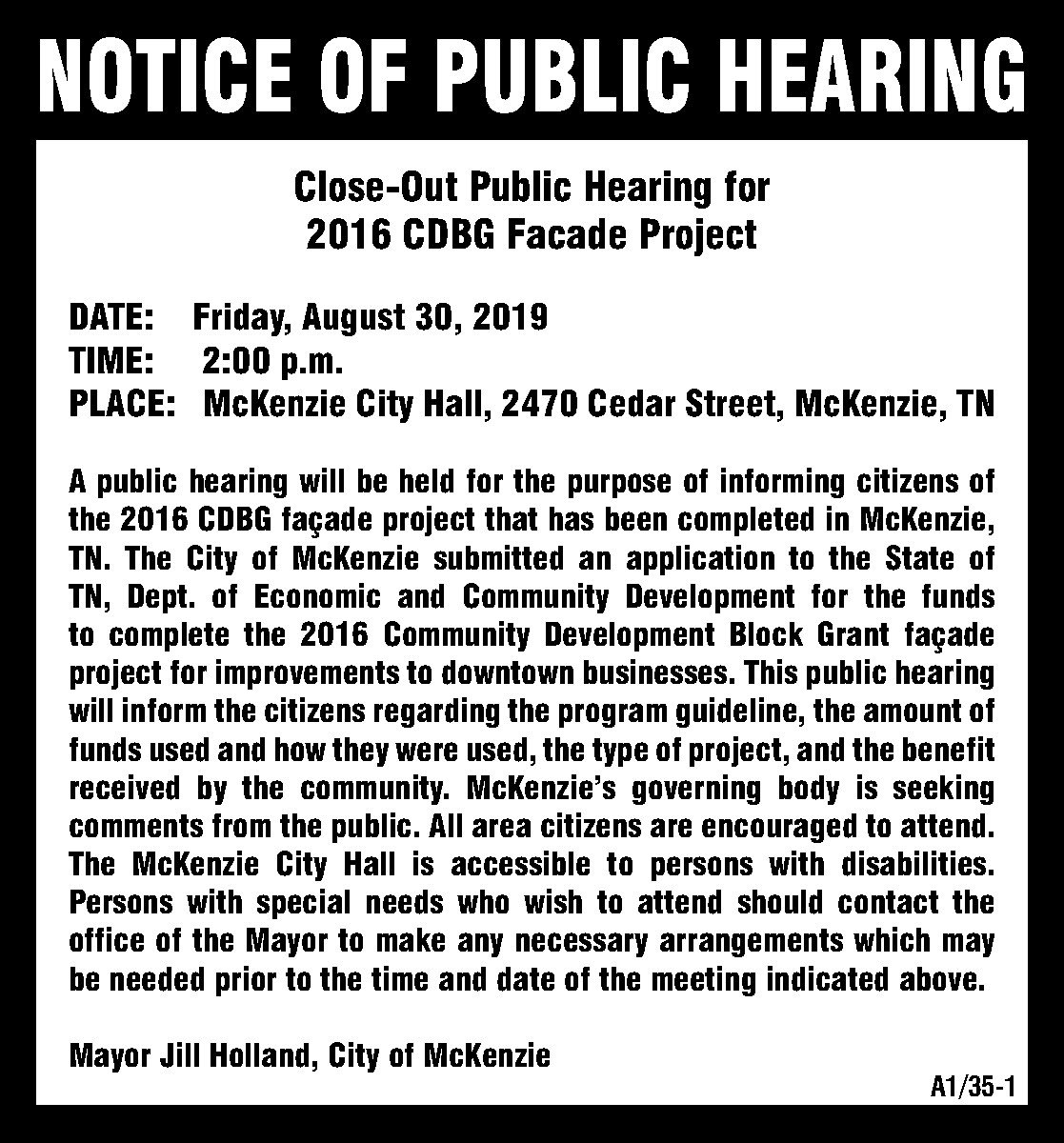 Notice Of Public Hearing 2016 CDBG Project The Mckenzie Banner   20190827 170330 20190827 170329 Notice Of Public Hearing   2016 CDBG Project.pdf 